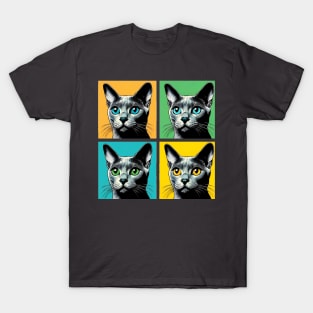 Korat Cat Pop Art - Cat Lovers T-Shirt